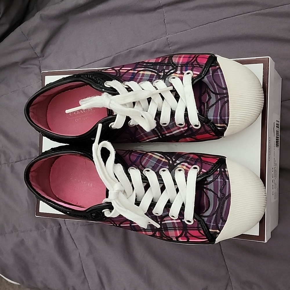 Coach Zorra Womens Signature Monogram Multicolor Sneaker Shoes